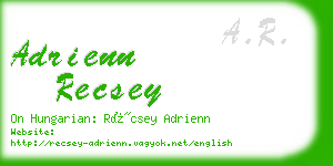 adrienn recsey business card